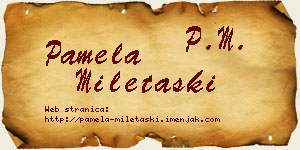Pamela Miletaški vizit kartica